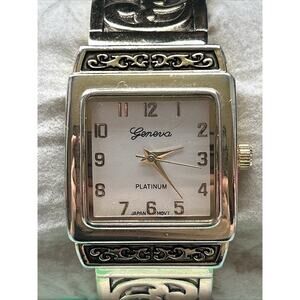 Geneva Gold Tone Women’s Quartz Cuff Watch